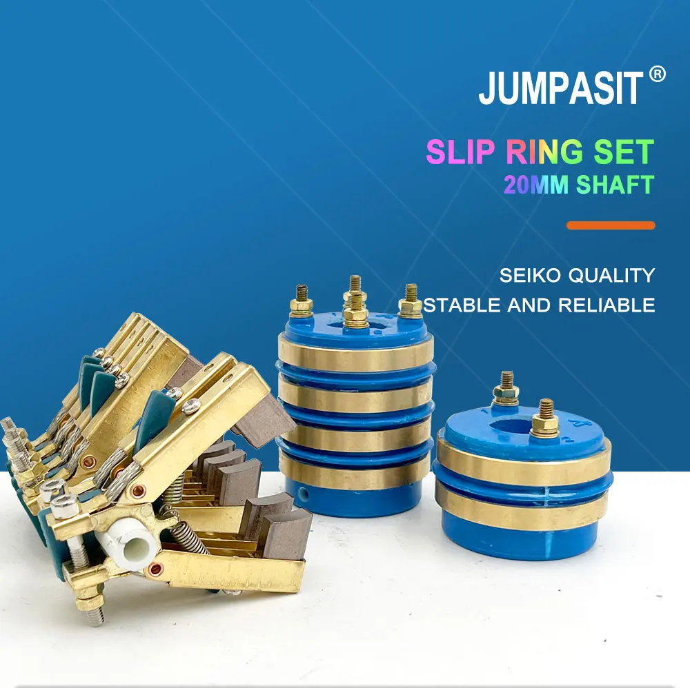 Jumpasit OD 60mm Leitfähiger Schleifring 33A Set Einheit Traditionell 360° Drehbar mit Kohlebürstenhaltern für die Industrie – Detail 1