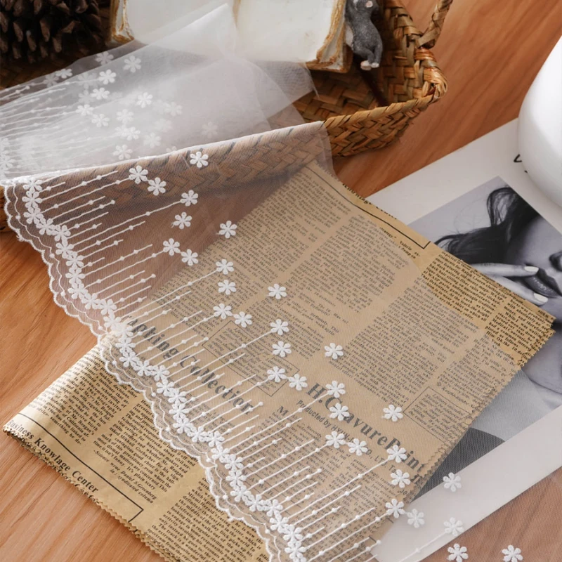 Lace Fabric White Mesh Screen Curtain Skirt Hem Neckline Garment Accessories Diy Decorative Bag Sewing Material Wholesale Cloth