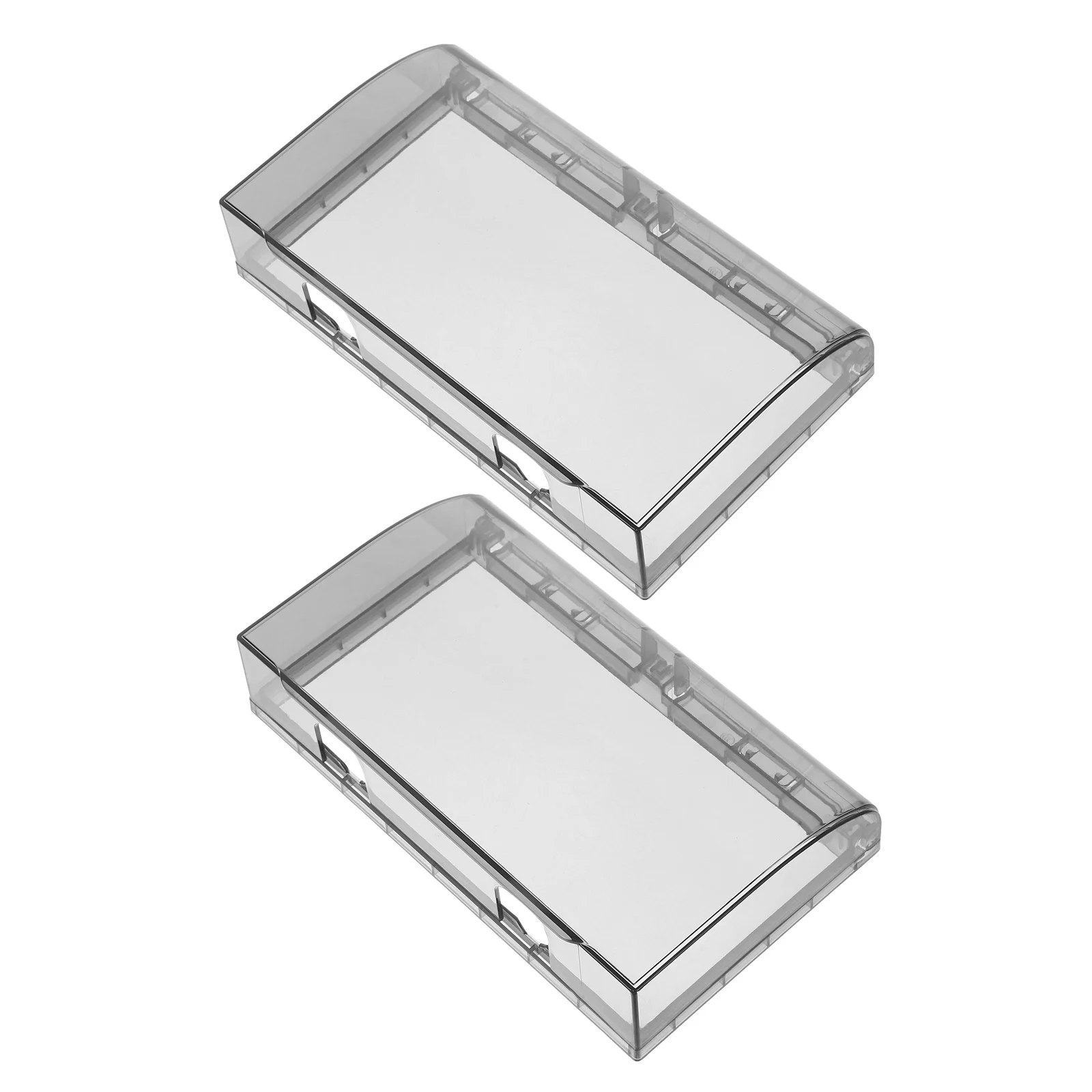 

2Pcs Waterproof Socket Outlet Cover Paste Type Double Slot Thickening Splash-Proof Box Large Plug Protector for Home Kitchen