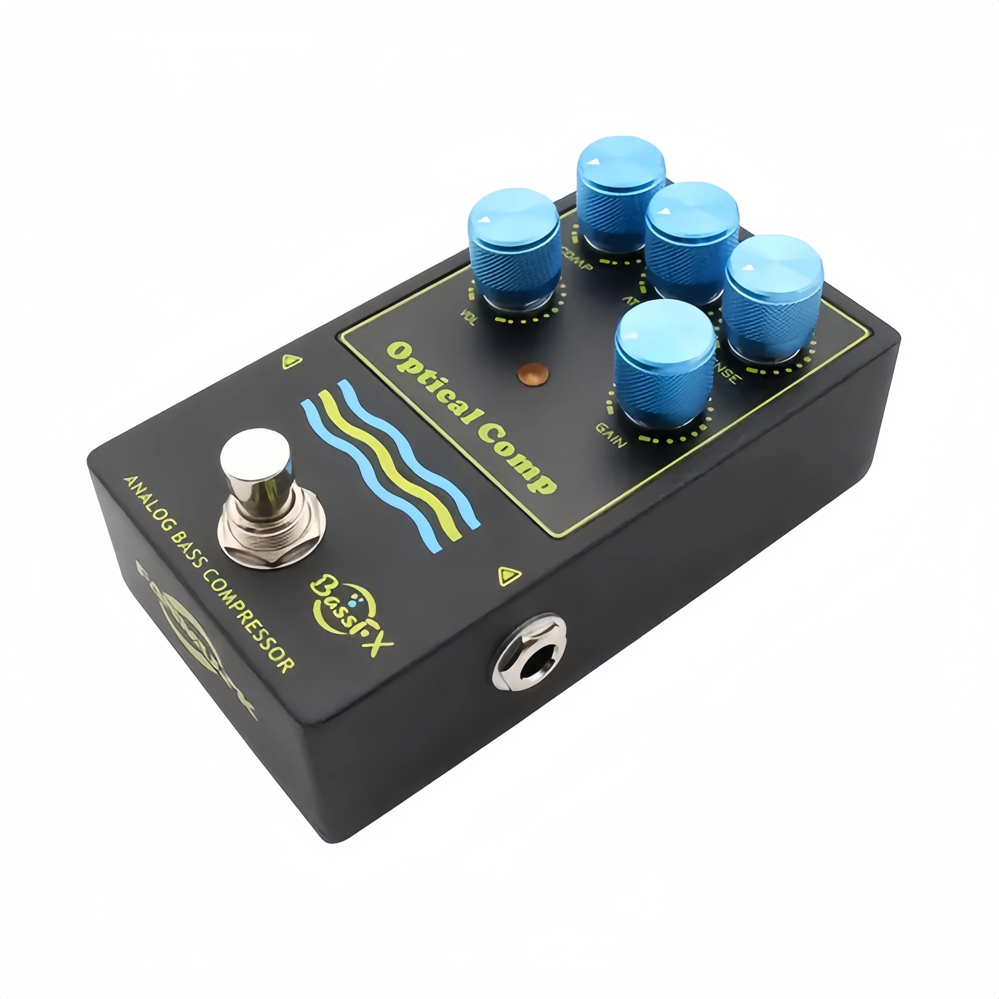 Fanmuzk OPTICAL COMP Bass Compressor Pedal Analog Optical Circuit Sense COMP Attack GAIN VOL Knobs True Bypass for Bass Guitar