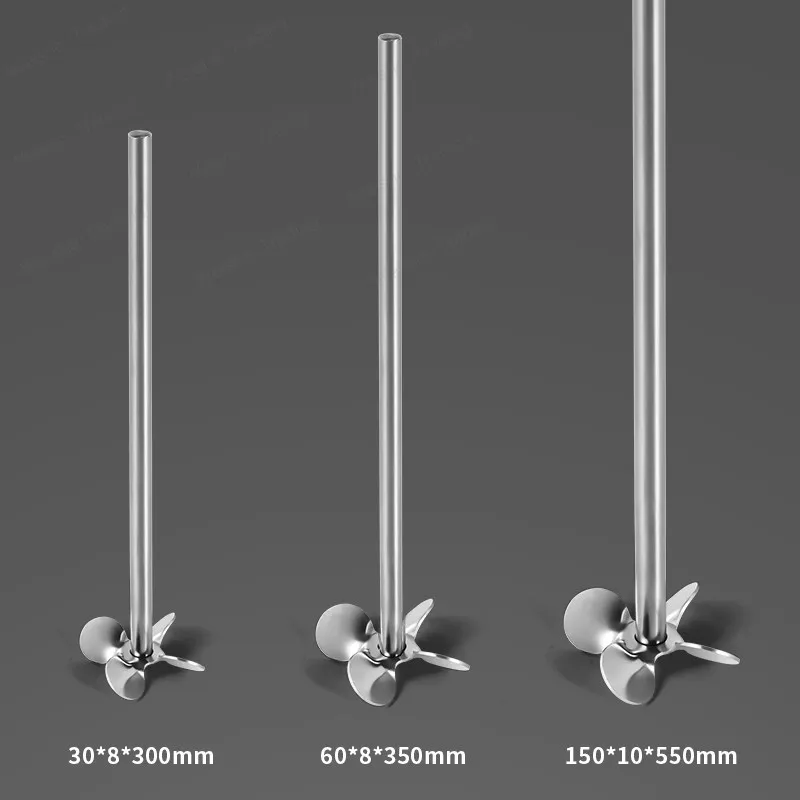 

Laboratory spiral stirring rod head three or four blades blade stainless steel welding