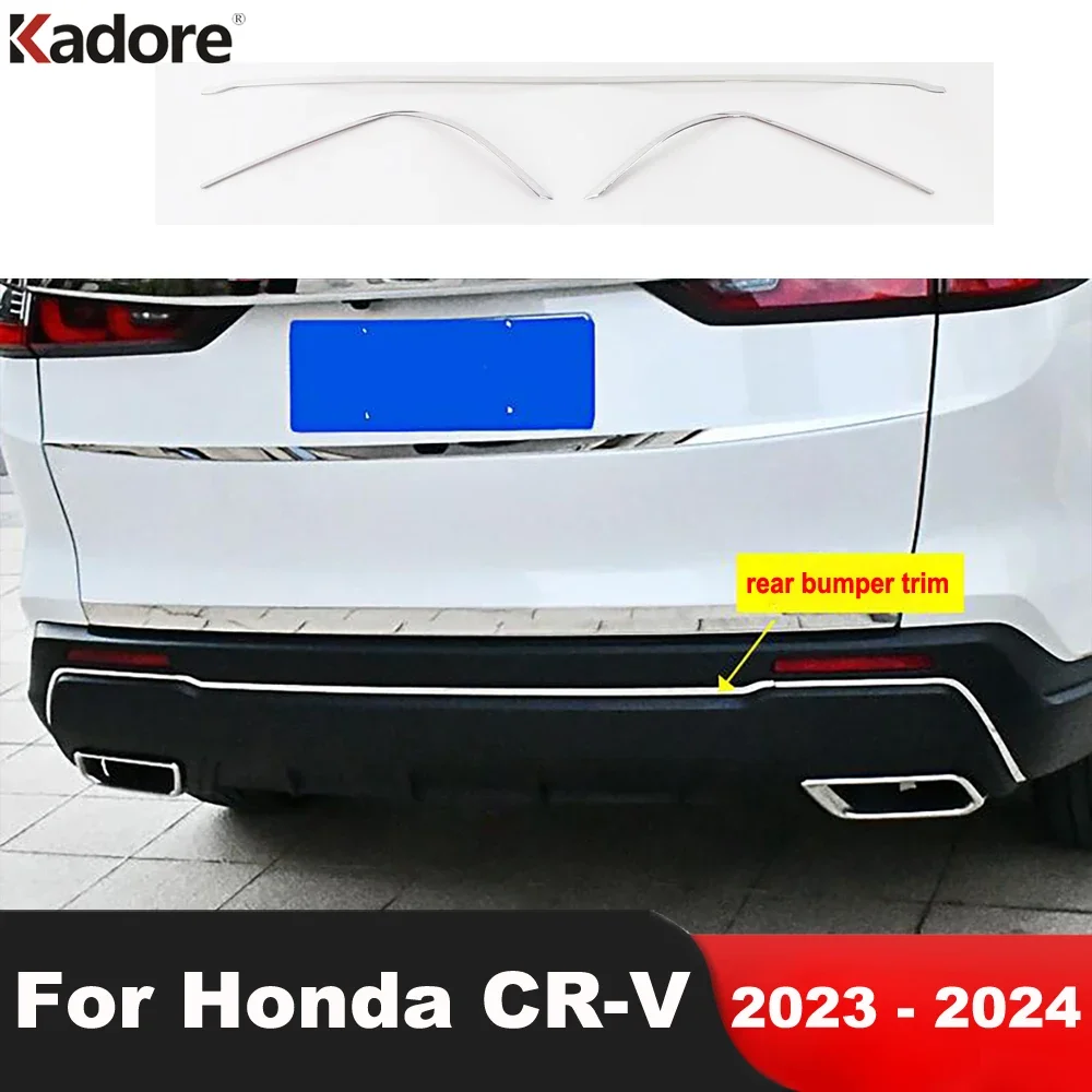 

Car Accessories For Honda CRV CR-V 2023 2024 Stainless Steel Rear Bottom Bumper Cover Trim Tailgate Lip Molding Garnish Strip