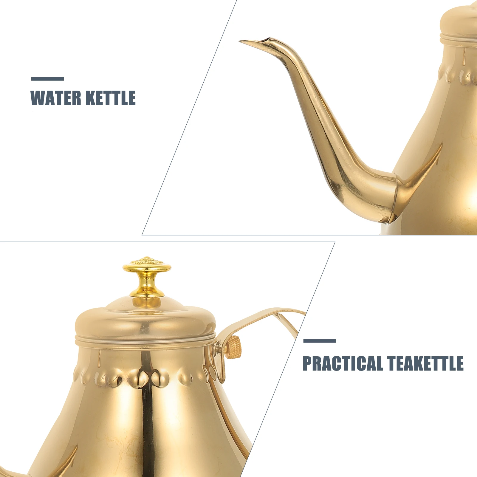 

Stainless Steel Teapot Water Kettle Household Tea House Restaurant Resistant Anti Rust Soup Strainer Filter Design