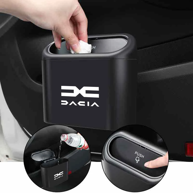 Car Stickers Door Trash Can Garbage Case Waste Tools Storage Box Accessories Sticker For Dacia Duster Logan Sandero Lodgy Dokker