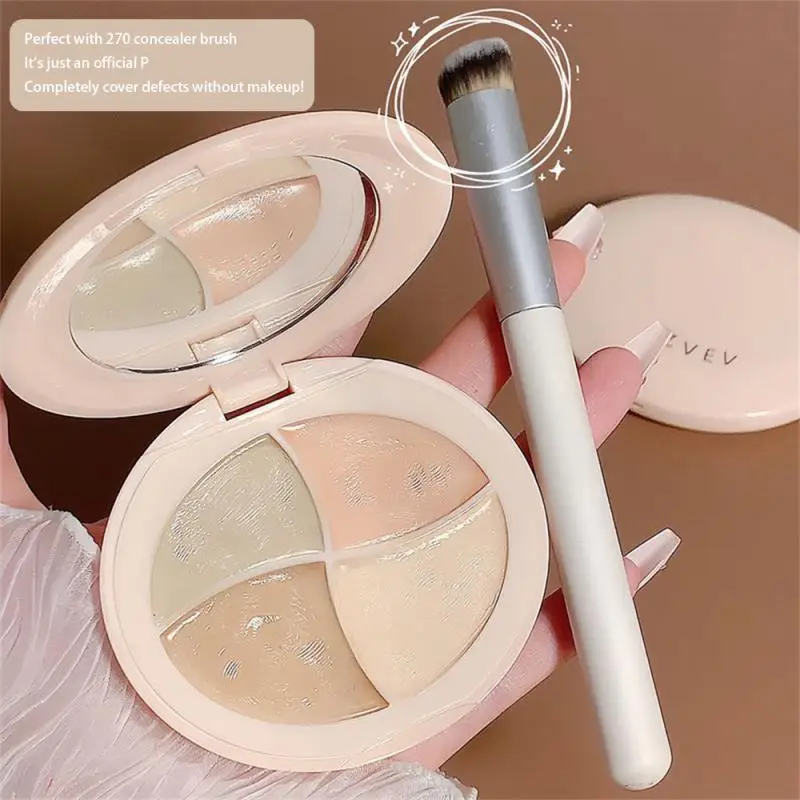 Creamy Mousse Concealer Palette Coverage Dark Eye Circles Matte Highlight Brightens Skin Tone Face Moisturizing Concealing Cream