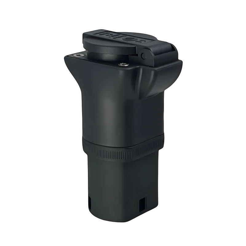 Portable 220V Type2 Male Plug to Schuko Socket 3.5KW 16A EV Charging Adapter with Lock Hole for EV Charger Connector