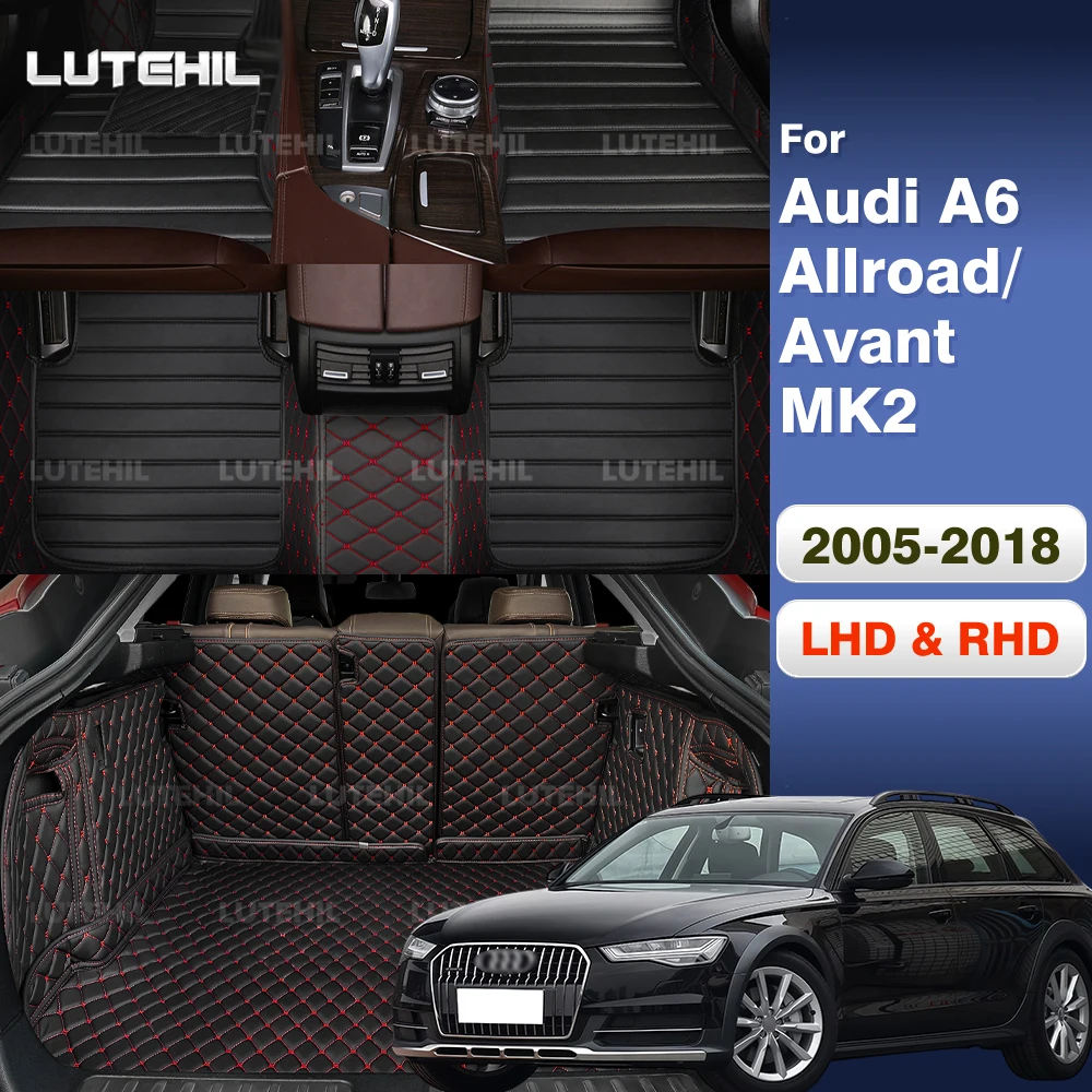 

Car Floor Mats For Audi A6 Allroad/Avant MK2 2005-2018 Trunk mat Cargo Liner Protection Carpet Custom Floor Liners Accessories