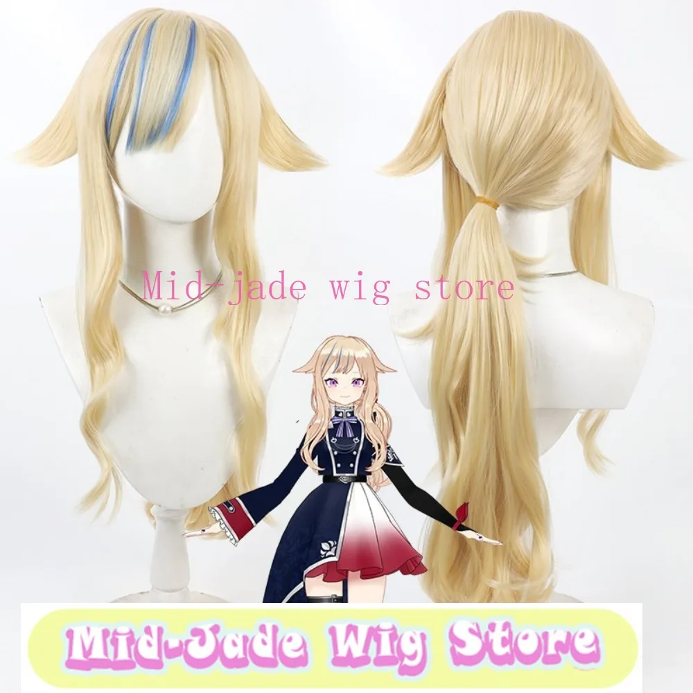 Suzuki Hina Cosplay Wig Blue Floral Stage Style Realistic Scalp Effect Character Hair Live Event Convention
