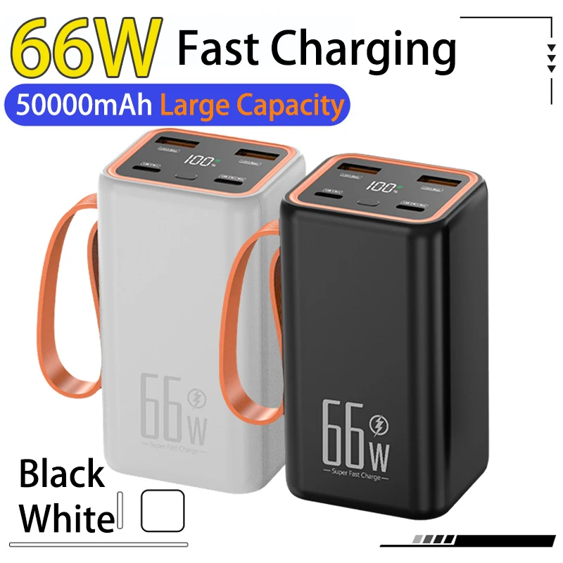 66 Вт Power Bank с быстрой зарядкой 50000 мАч Внешняя запасная батарея большой емкости Портативное зарядное устройство для IPhone Xiaomi Huawei Powerbank 66 Вт Power Bank с быстрой зарядкой 50000 мАч Внешняя запасная батарея большой емкости Портативное зарядное устройство для IPhone Xiaomi Huawei Powerbank