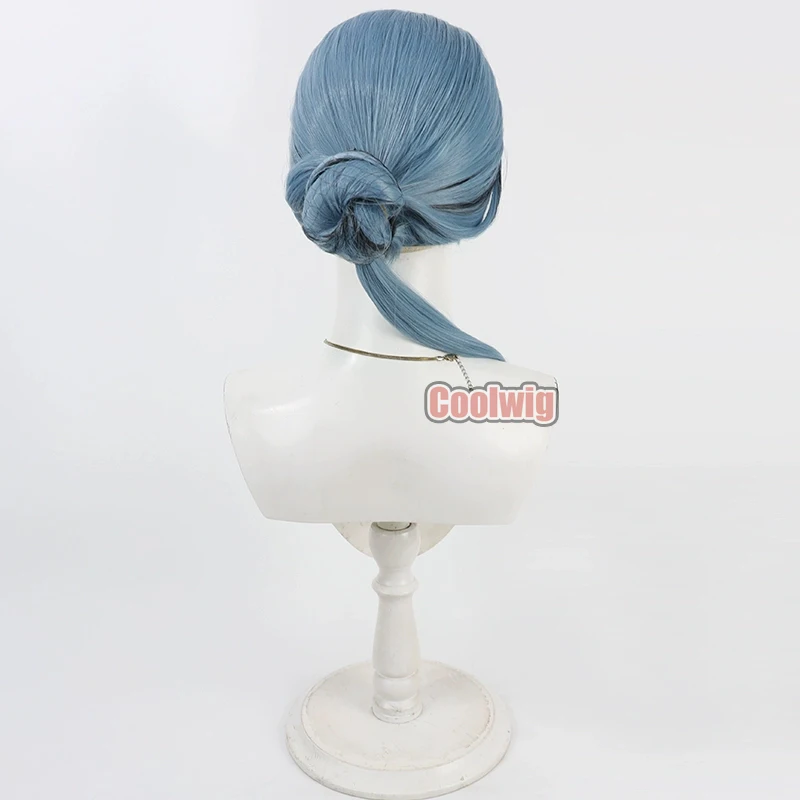 Coolwig الشعر الاصطناعية جورجينا علقة تأثيري الباروكات الملتوية العجائب جورجينا علقة 50 سنتيمتر شعر مستعار أزرق فاتح طويل مقاومة للحرارة