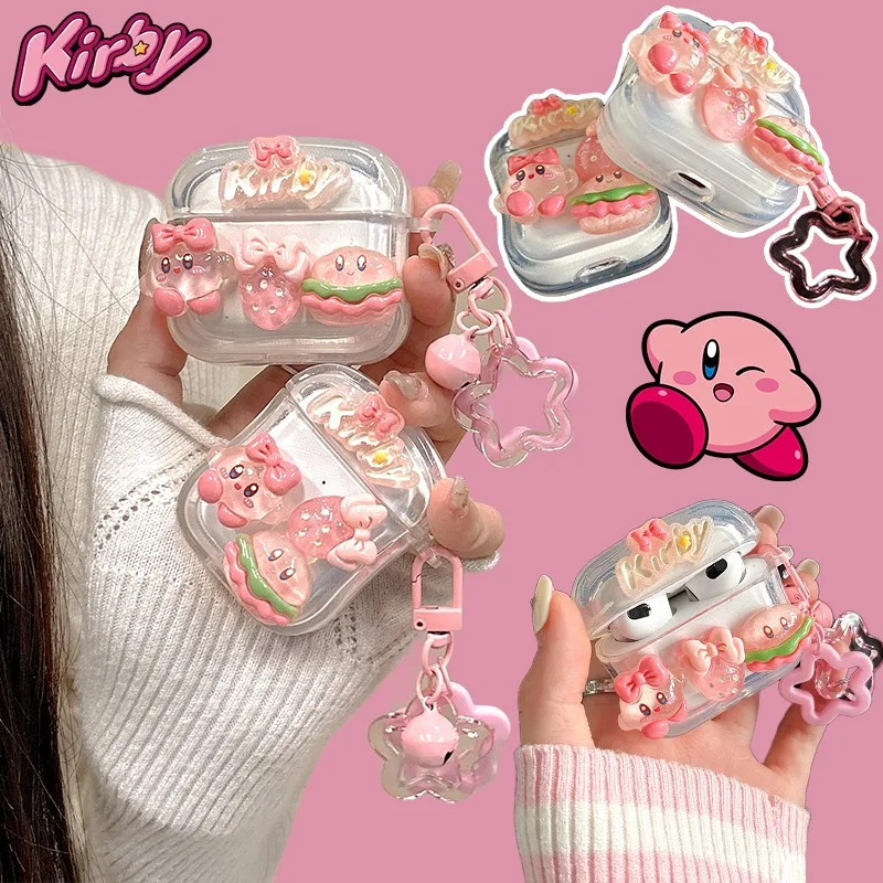 Cute Kirby Headphone Case for Airpods 3 2 1 Pro2 Cartoon TPU Protective Cover for Apple Airpods Pro Decorative Shells Gifts