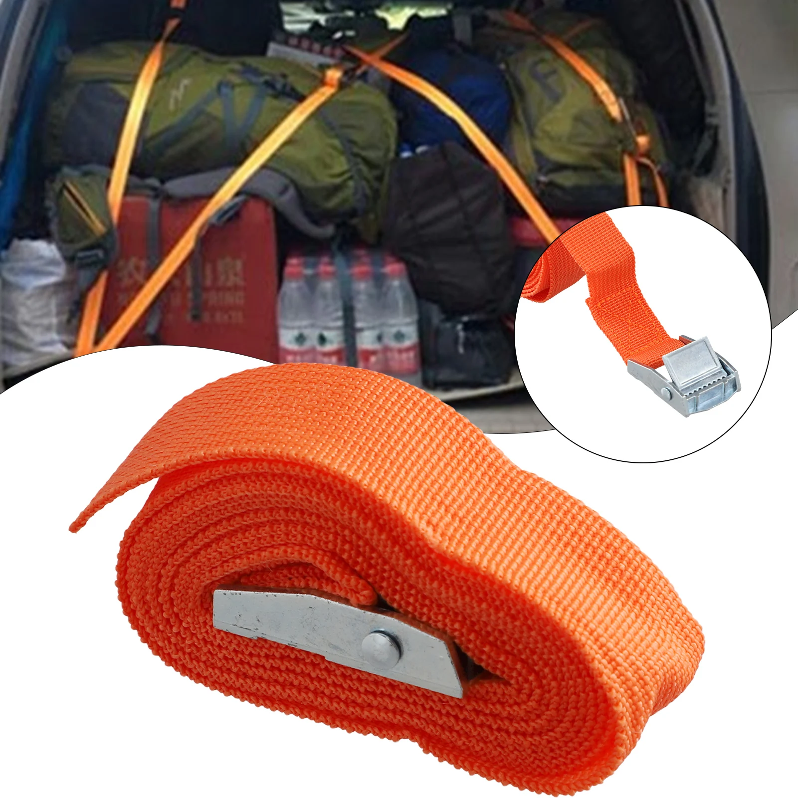 

2 м пряжка, грузовые ремни для автомобиля, мотоцикла, велосипеда, багажная сумка, прочный ремень с храповым механизмом и металлической пряжкой, буксировочный трос