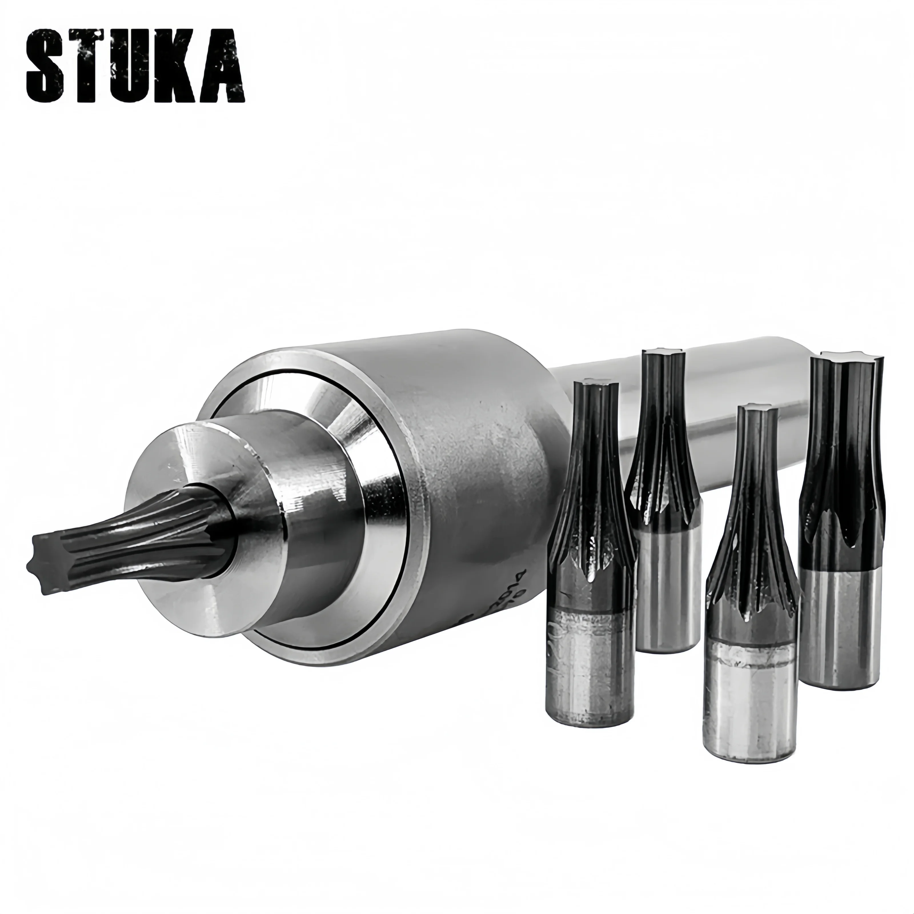Stuka CT08 HSS-TiCN Torx Rotary Broach Punching Cutter Tool 8mm Shank or Steel