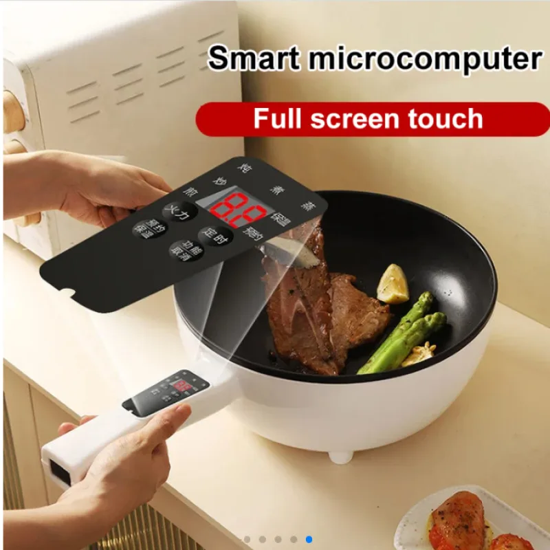 Intelligent multifunctional household electric cooking pot with steaming and frying function