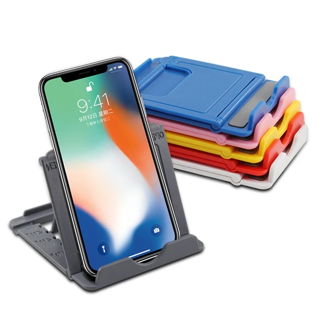 Uchwyt na telefon stojak na biurko do telefonu komórkowego statyw do iPhone Xsmax 12 13 Pro Huawei Xiaomi Mi 9 plastikowy składany stojak na biurko