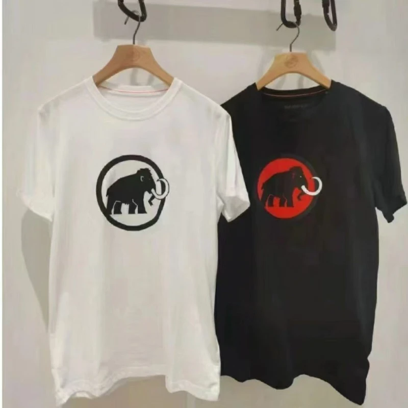 

2025 Trendy Round Neck Short Sleeve Printed T Shirt Casual Loose Fit Couple Tee Unisex