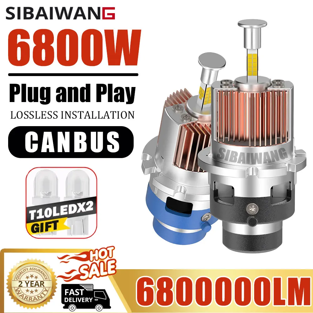 

360 Led D1S D3S D2S D4S LED Headlamp D2R D4R Led Car Headlight Bulb Canbus HID D8S D8R D1R D3R Xenon Light Car Bulbs 6800W 6000K