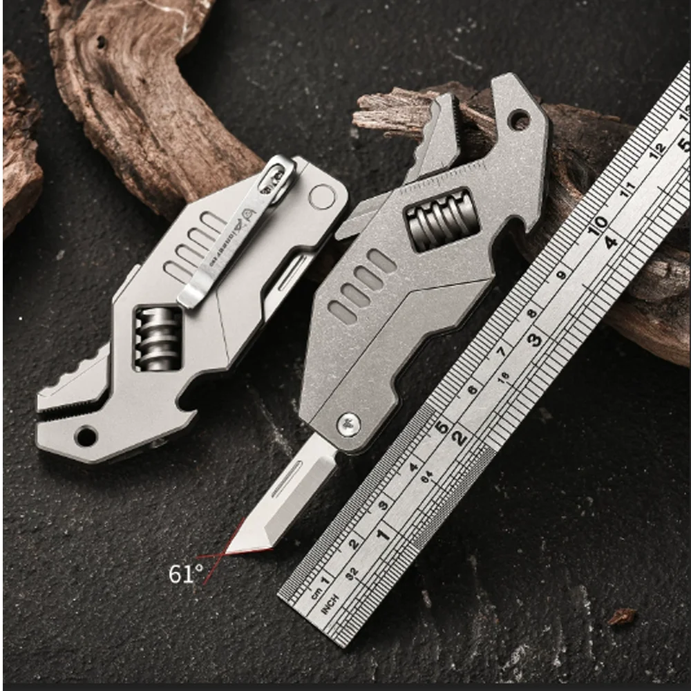 

TIMULTI Multi-functional wrench, creative bottle opener, folding small high-grade industrial-level heavy-duty art knife outdoor
