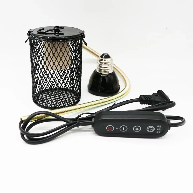 

75/100W Heating Lamp Turtle Snake Lizard Reptiles E27 Infrared Heater Ceramic Anti-Scald Cage Protects Chicks From Hatching