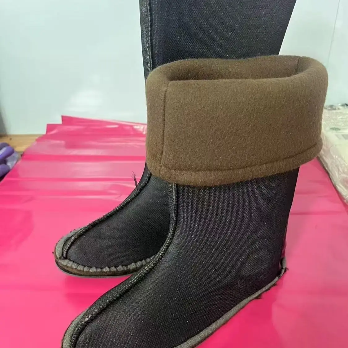 Detachable EVA Rain Boots Cotton Cover Original Equipment Middle-aged Men's Winter Waterproof Pure Color Unbranded Shoes