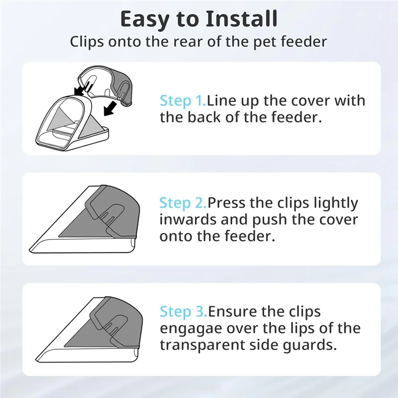 

CQMF-Rear Cover For Automatic Microchip Cat Pet Feeder Prevents Persistent Pet From Getting Food From The Back Of The Feeder