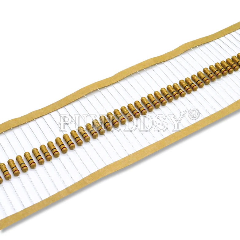 20 peças 1w resistores de filme de carbono 5% 1r-10m 1k 10k 4k7 100k 200k 560k 1m 3m3 ohm cor anel resistência 10r 47r 100r 220r