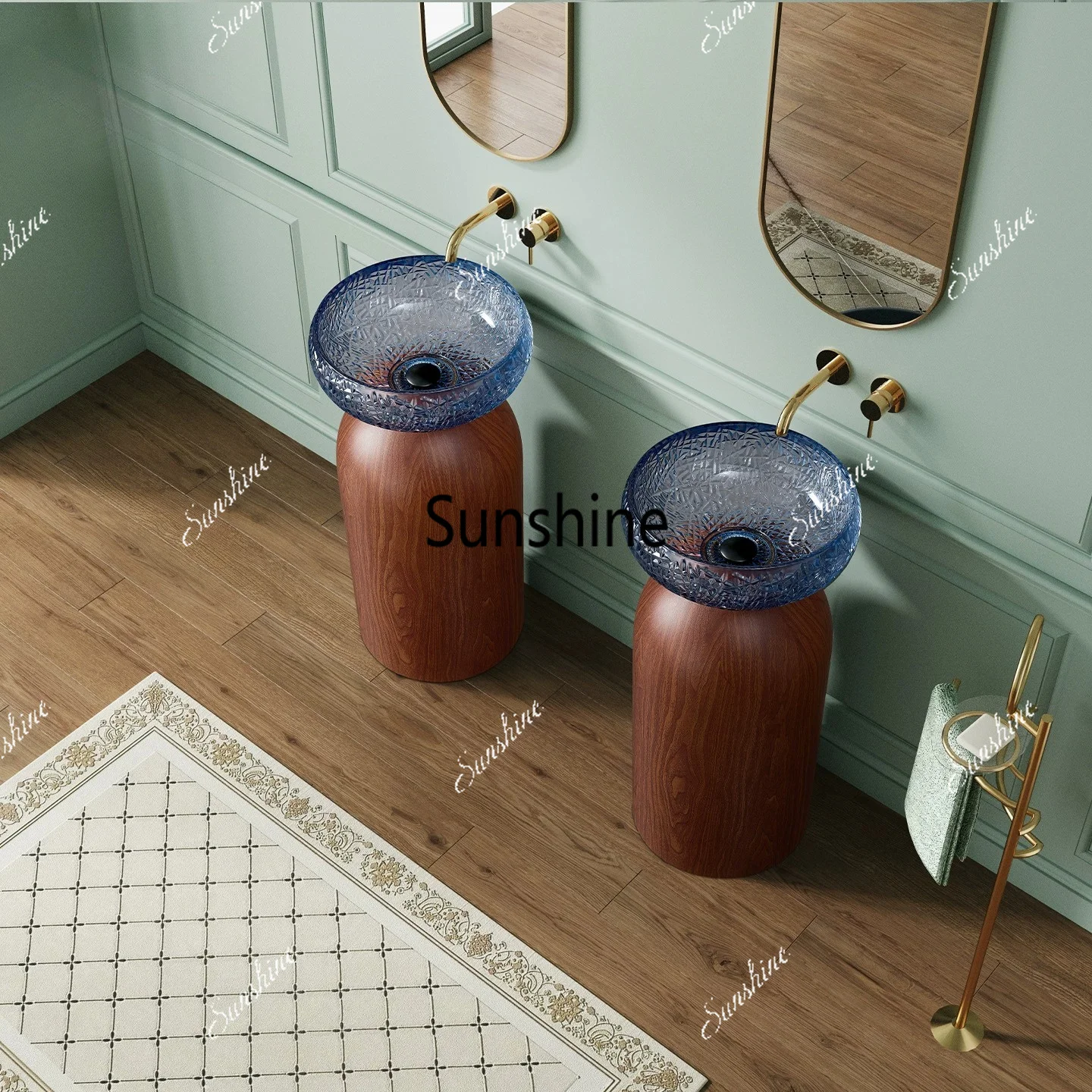 Household bathroom French wash basin