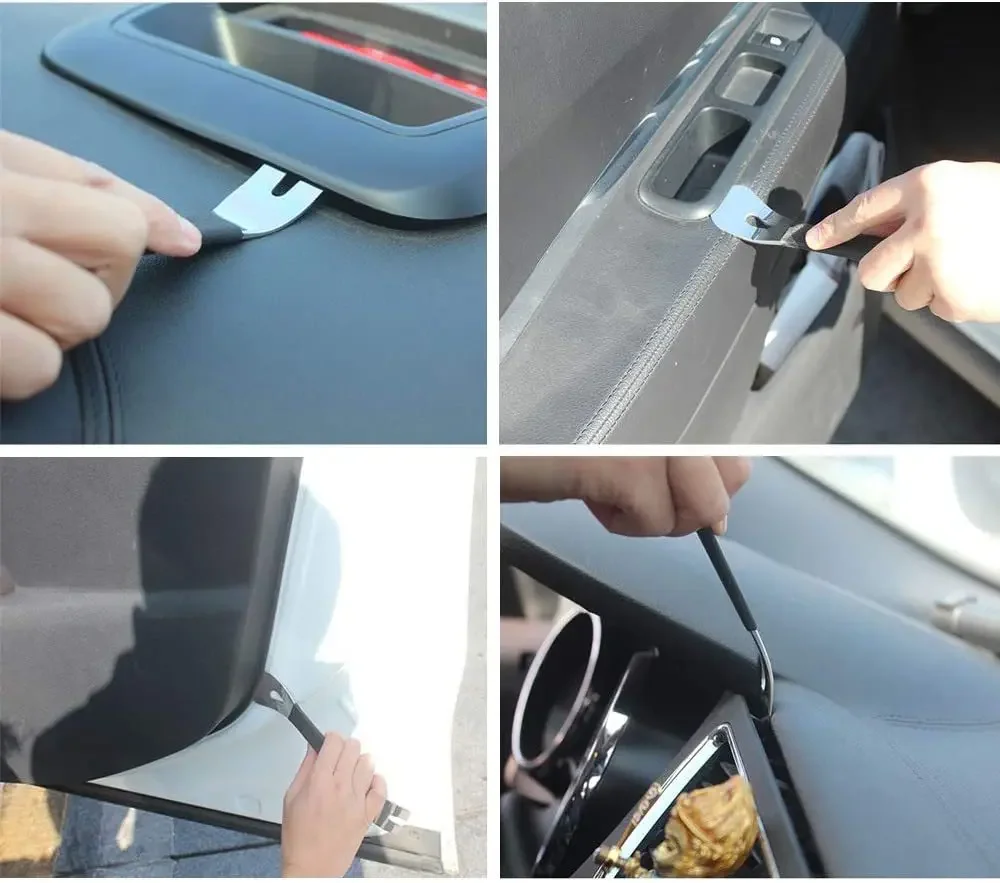 Durable Car Trim Removal Tool Stainless Steel Two-end Trim Removal Level Pry Tools Door Panel Audio Terminal Fastener Remov Tool