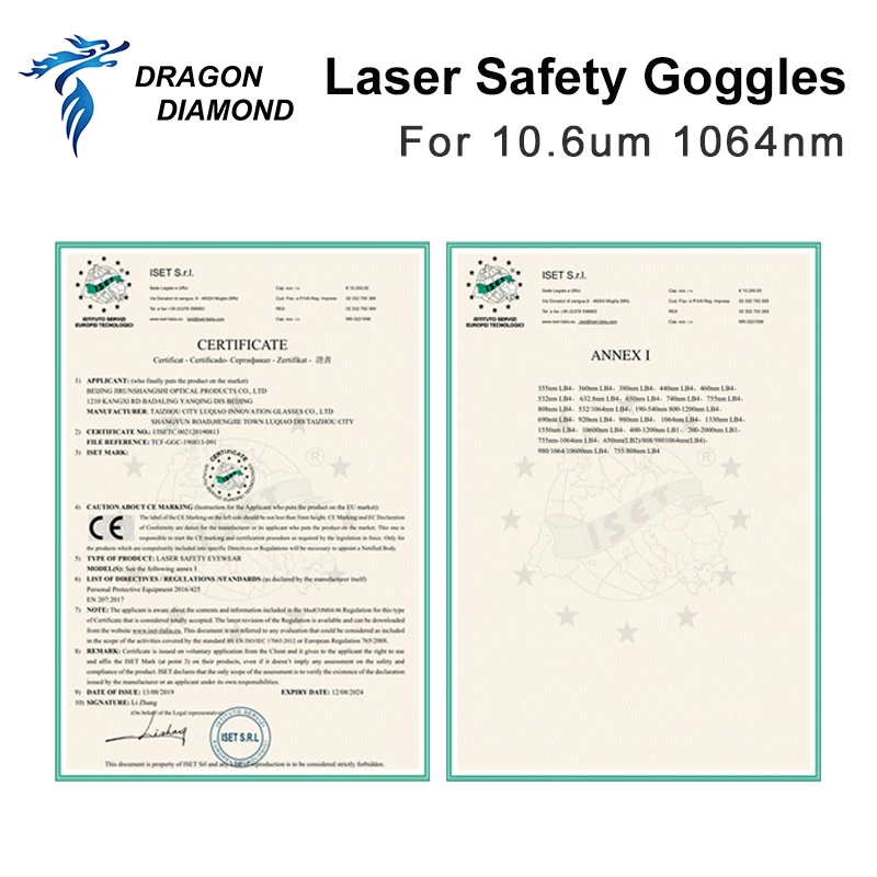 Imagem -06 - Óculos de Segurança do Laser Óculos de Proteção Od4 Escudo Proteção Eyewear para Yag Dpss Fibra e Co2 Laser Máquina 10.6um 1064nm