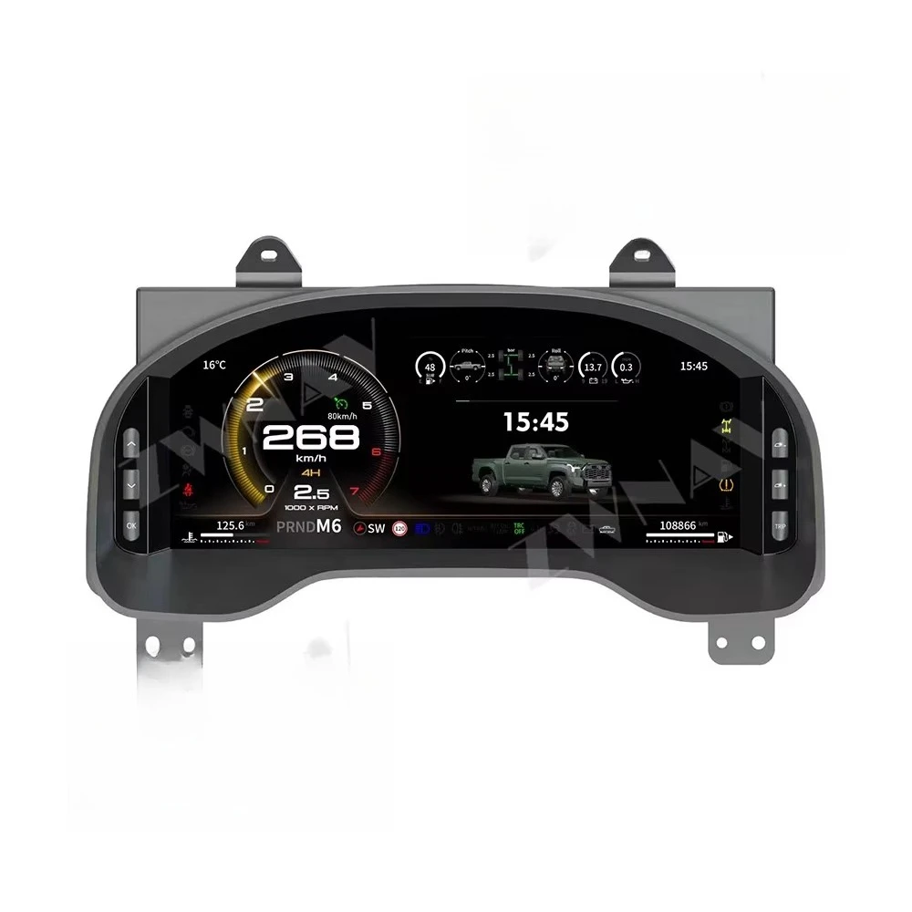 ZWNAV 1920*720 LCD Digital Cluster for Tundra 2014-2020 Virtual Cockpit ABS Plug Play for Chevroler Silverado Speedometer