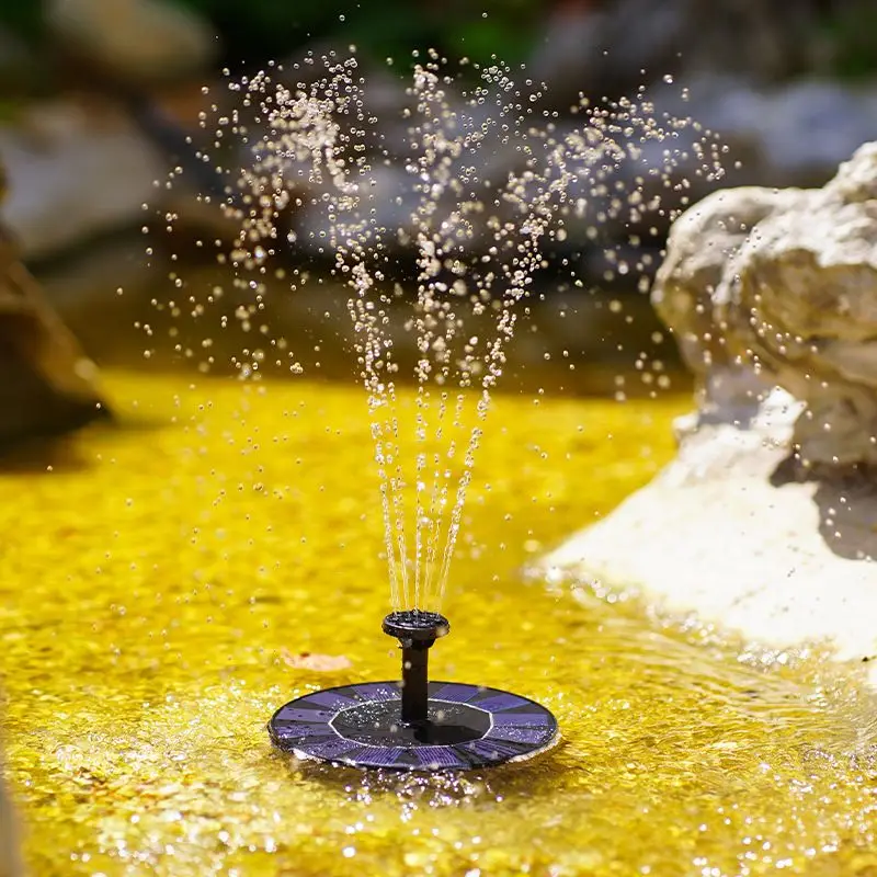 Solar automatic fountain floating courtyard rockery flowing water landscape water spray outdoor fish pond oxygenation small wate