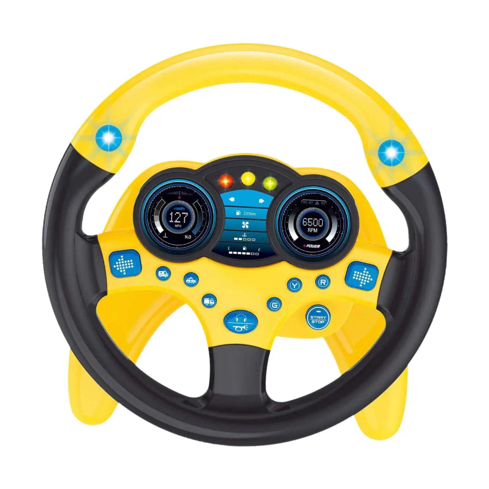 Kids Steering Wheel Gifts Interactive Toy Musical Activity Toy Hand Eye Coordination Simulated Steering Wheel for Toddlers Kids