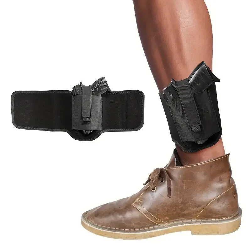 Neoprene Ankle Holster With Padding For Concealed Carry, Spare Magazine Pouch & Extra Elastic Secure Strap For