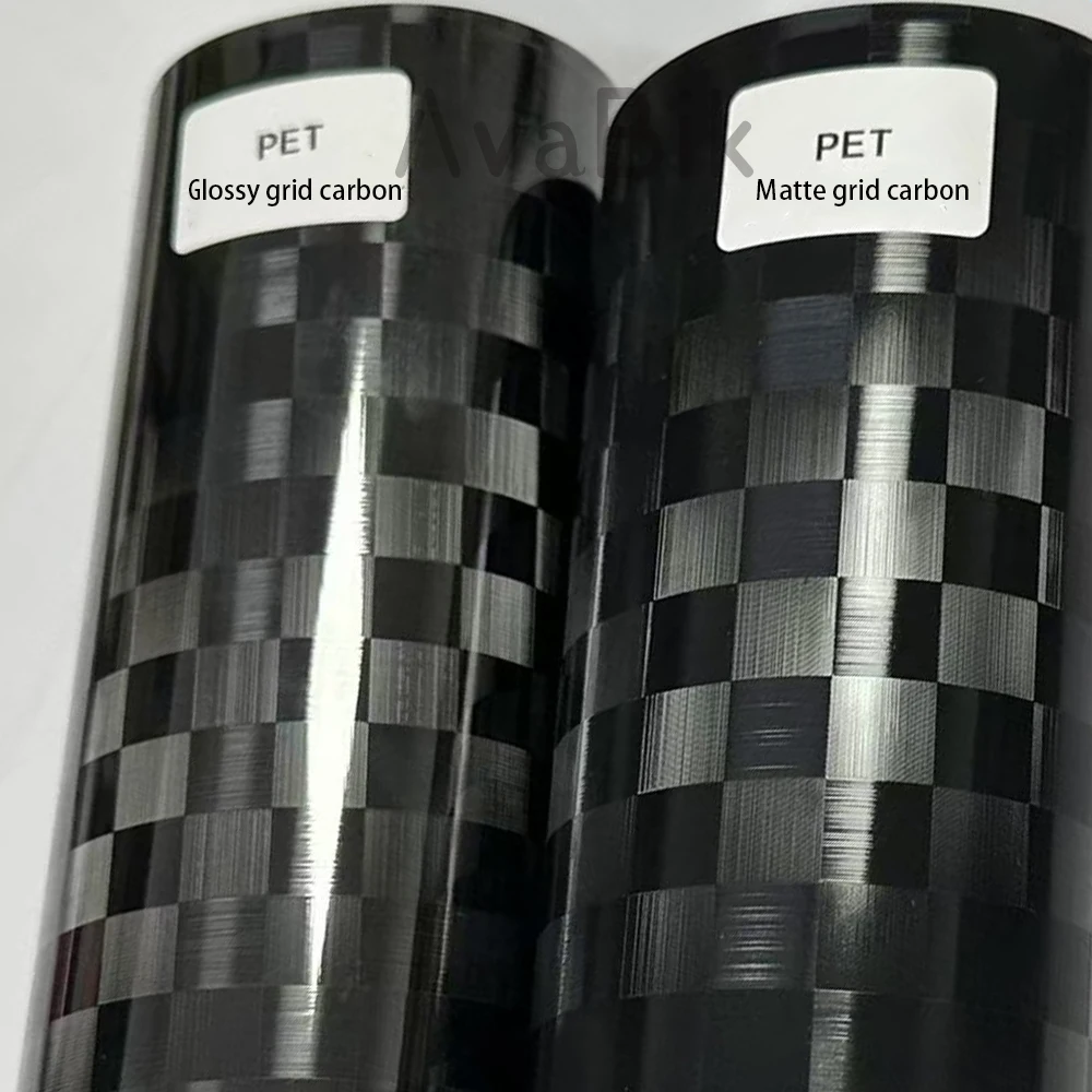 High Glossy Black checkered carbon texture Wrap Film Sticker for Car Tuning Stickers Adhesive Vinyl for Motorcycle Cover Decals