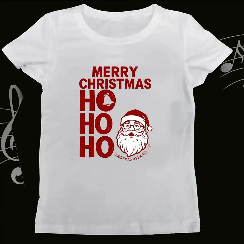 Merry Christmas Santa Claus Graphic Women's T-Shirt Summer Short Sleeve Ho Ho Ho Letter Print Holiday Tee Casual Fashion Clothes