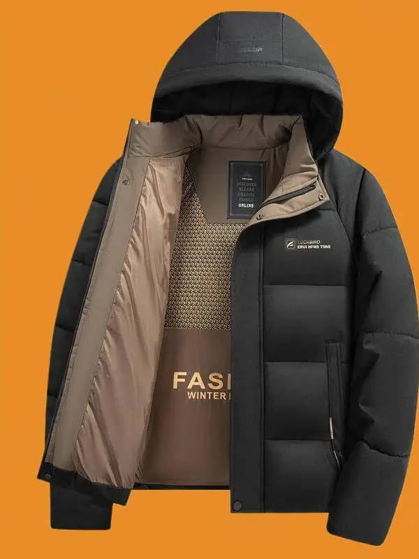 

Мужская утепленная хлопковая куртка с воротником-стойкой, осенне-зимняя, новая модная повседневная модель с длинными рукавами на молнии