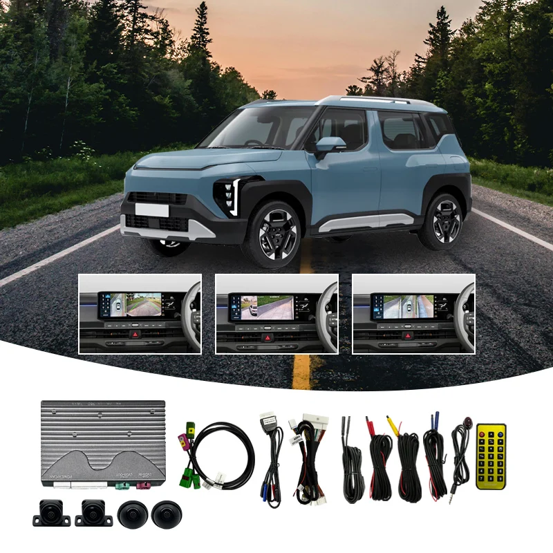 

3D 360 Degree Car Camera System Vehicle 4 Way Recording All in One Decoder for Kia Syros Seltos Hyundai Venue Creta
