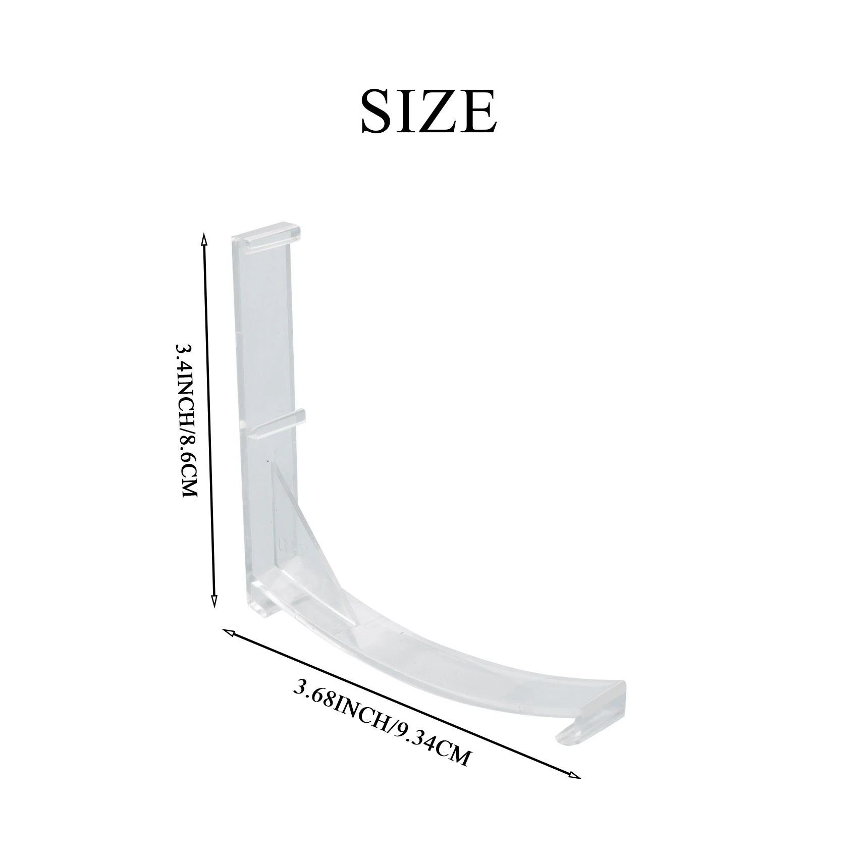 ABMI-Valance Clips Plastic Vertical Blinds Brackets 3.5 Inch Vertical Blinds Clear For Blinds Parts Accessory Components,