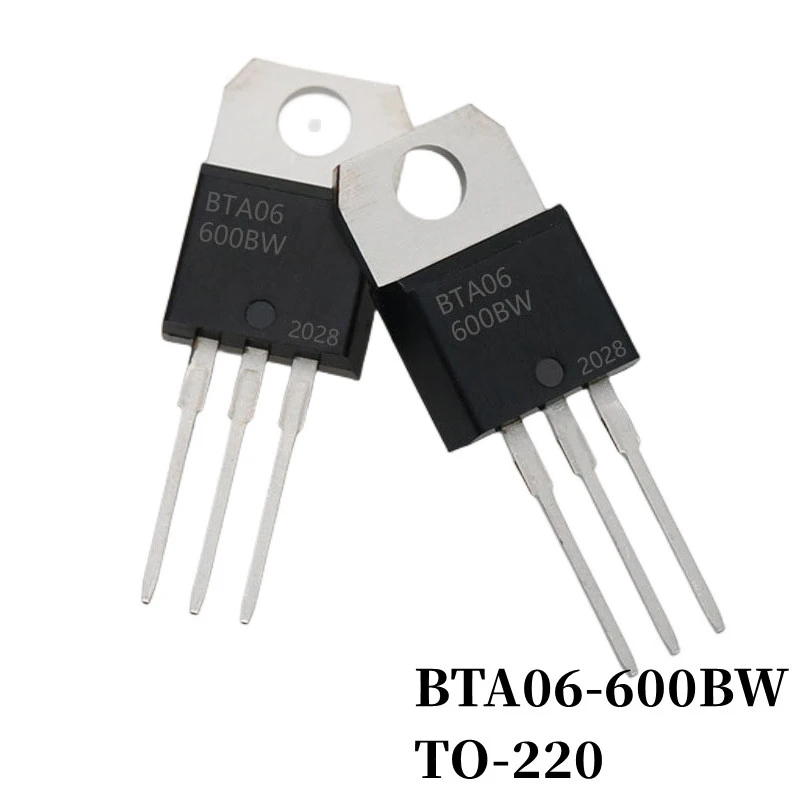 10~500Pcs BTA06-600B BTA06-600BW BTA06-600C BTA06-600CW BTA06-600SW BTA06-600TW Thyristor TO-220 6A/600V DIP Triac Large Chip