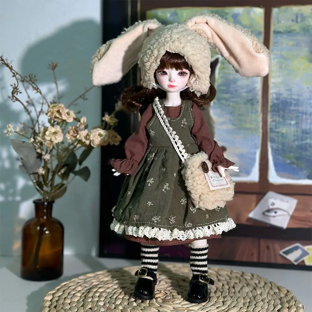 Roupas de Boneca BJD Estilo Princesa 6 Pontos, Meias Listradas para Boneca Princesa de Corpo Gordinho de 30cm, Conjunto de Roupas para Bonecas, Coleção de Bonecas