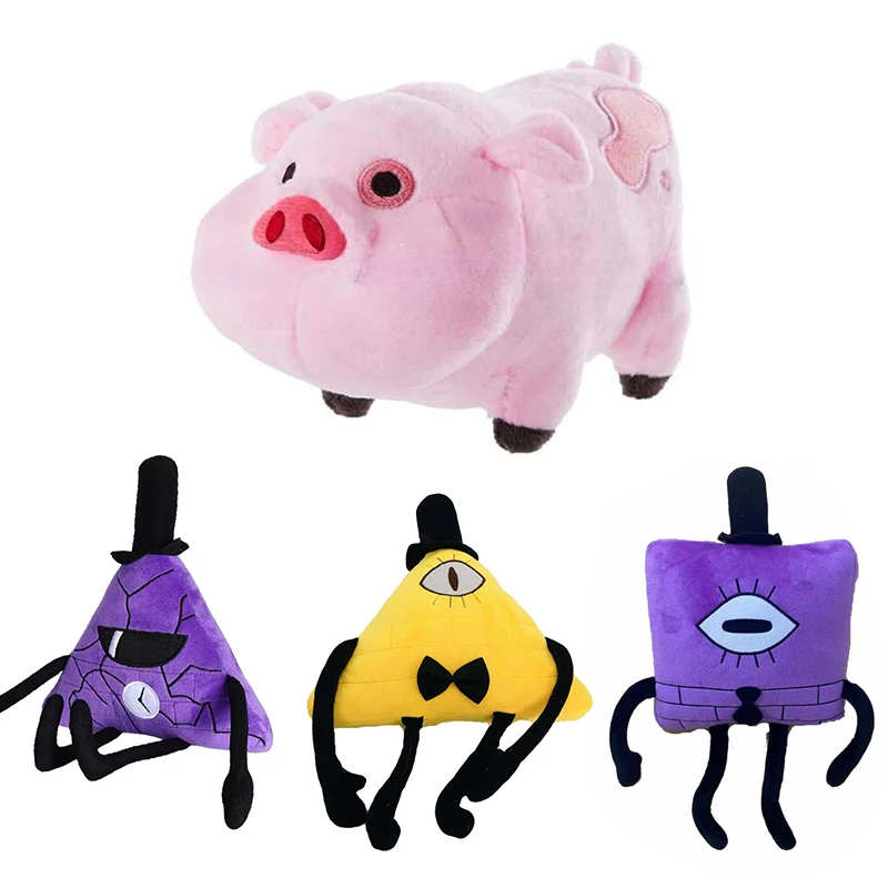 MINISO Anime Movie Gravity Falls Figures Waddles Pig Cartoon Stuffed Animals Plush Doll Toy for Kid Girl New Year Xmas Gift