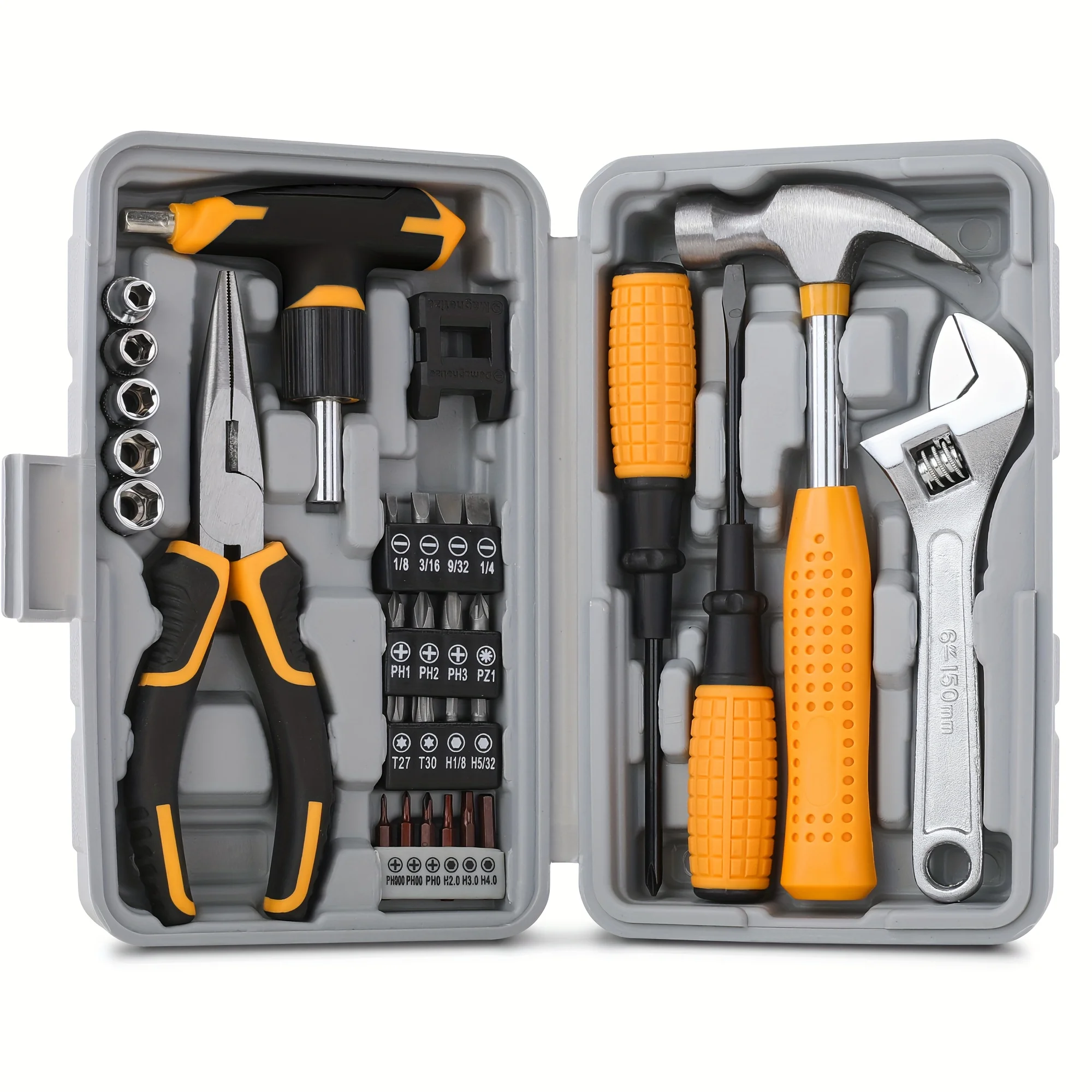 30/73Pcs Hardware Tool Box for Household Use, Car Repair Tool Set, Hardware Tool Box, Multi-tool Box, Screwdriver and Wrench