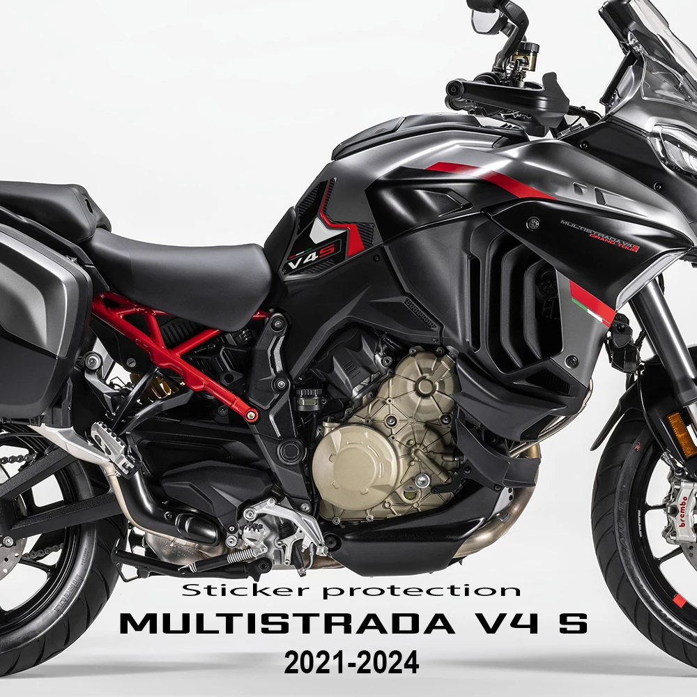 

Motorcycle Tank Pad Protective Decal 3D Resin Sticker for Multistrada V4 S Multistrada V4S 2021-