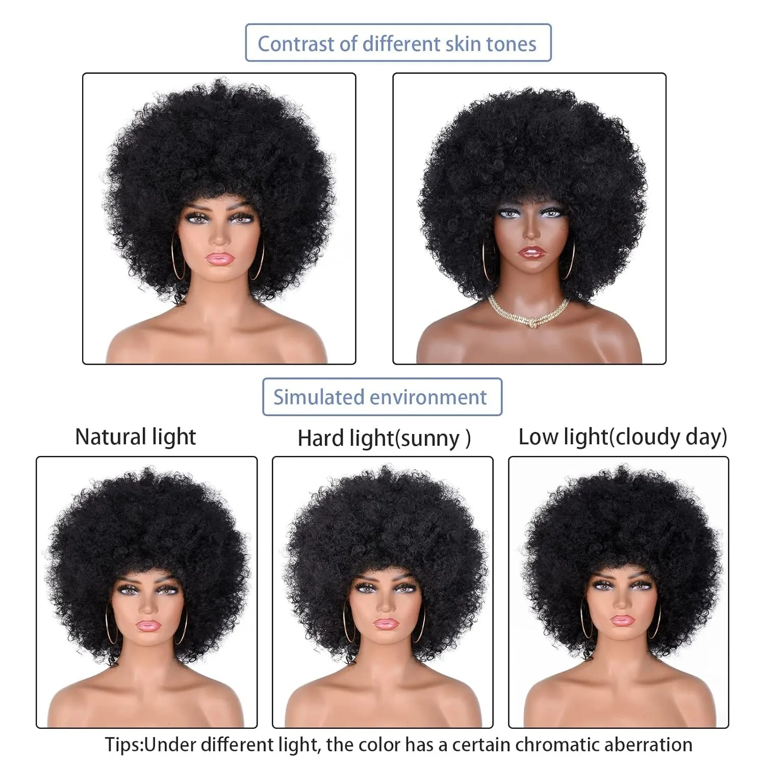 Afro Kinky Curly Wig With Bangs Human Hair Short Fluffy Hair Wigs For Black Women Brazilian Remy Human Hair Wig