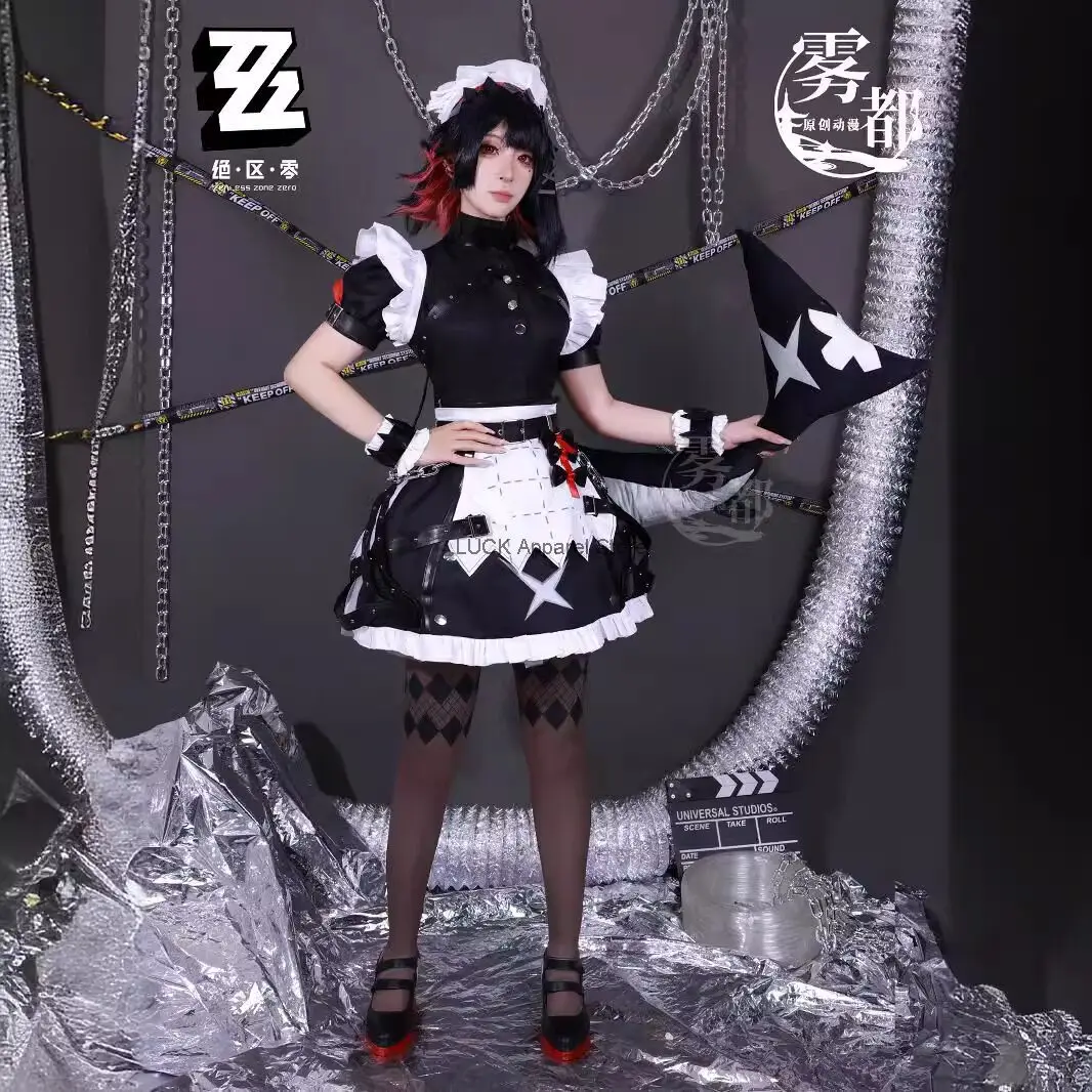 Halloween Cosplay Ellen Joe Cosplay Zenless Zone Zero Cosplay Anime Shark Maid Animation Game Suit Girl Coswear