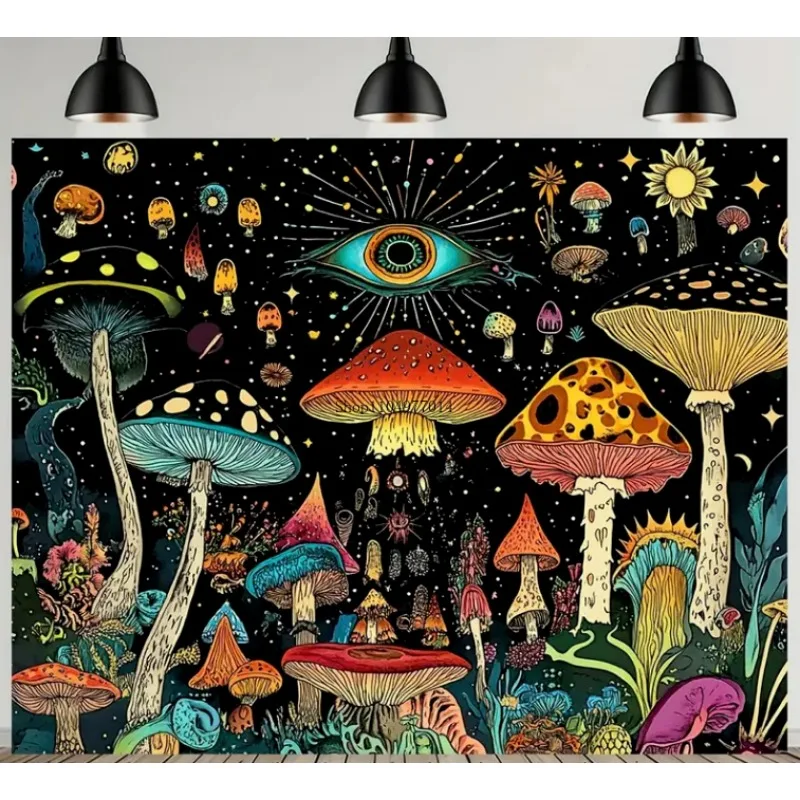 

Vibrant Mushroom Tapestry Wall Hanging for Living Room, Office, Bedroom, Dorm and Home Decor