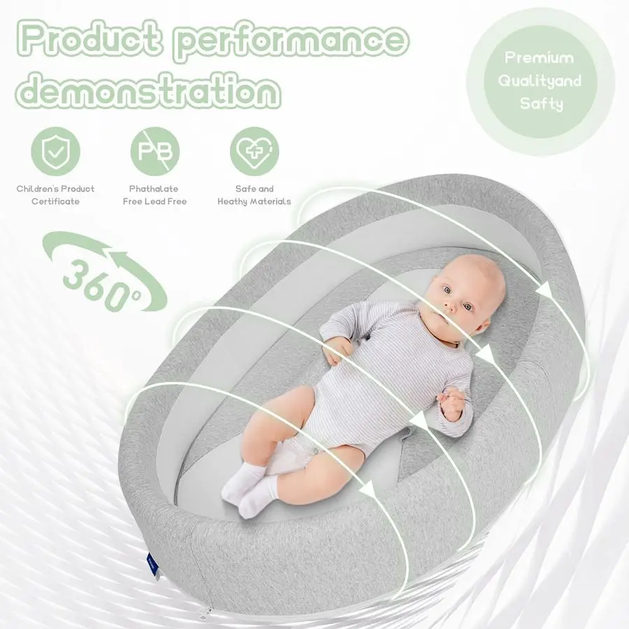 كرسي بيبي نيست قابل للتنفس والقطن الناعم، سرير سفر محمول، كرسي سناجل مي، سلة تغيير الطفل، داخلي وخارجي U