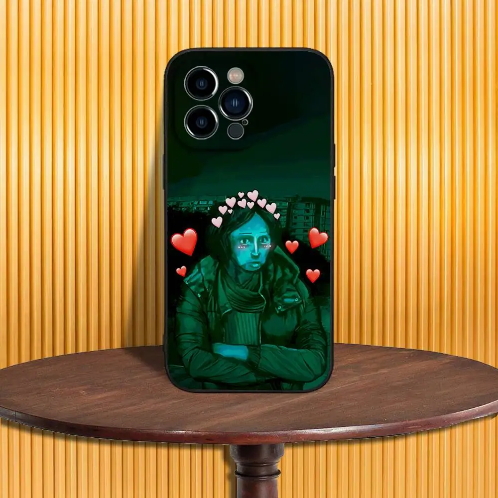 دخيل لا أنا لست حافظة هاتف بشري لهاتف آيفون 17,16,15,14,13,12,11,Pro,Max,Plus,X,XS,SE4,E,Mini,Soft Black Case