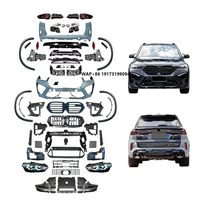 Front & Rear Bumper Body Kit Including Fog Light Cut-Outs for-BM-W X5 2019-2022 G05 Car Modification Upgrade 2023 F95 X5M