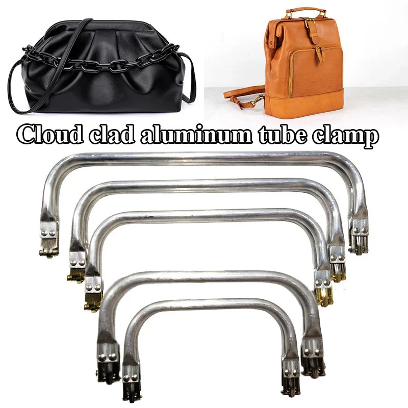 Silver Metal Bag Frame For Purse Backpack Handbags Purse Frame Metal Aluminium Tube Frame Bag Handle Accessories For Bags Parts